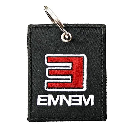 Eminem E Logo Nyckelring One Size Grå/Vit/Röd