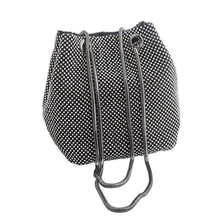 Fashion Kvinder Brudepige Dame Pige Brude Aften Clutch Taske Sort