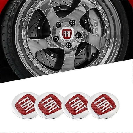 4 kpl Metalliauton pyörätarrat Auton pyöränkeskiön merkit Fiat Astra 500 Grande Bravo Punto Panda Ducato Tipo Stilo Freemont