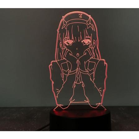 Nytt 3D nattlys Anime Håndlaget USB Svart Berøringsfjernkontroll 16 Farger Kreativ Liten Bordlampe 25 Svart Fjernkontroll 16 Farger