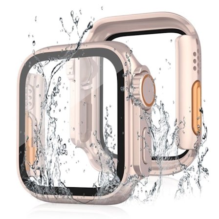 Apple Watch SE 2022 (40mm) / SE 40mm cover with tempered glass - Rose Gold