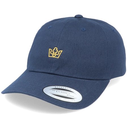 Iconic - Small Crown Navy Dad Cap Unconstructed Blue Cap - @ Hatstore