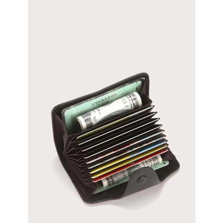 Kortholder i PU-skinn 11x8 cm (12 rom) black