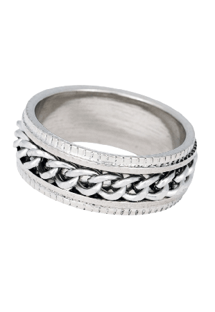 by BILLGREN Caden | Stressring Ringar Herr Silver 1,8 cm