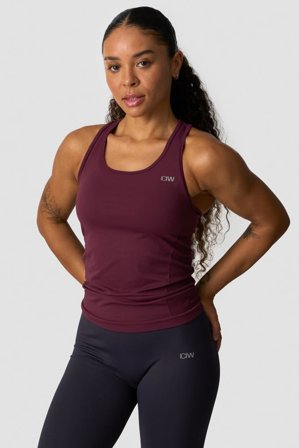 ICANIWILL - Define Seamless Tank Top Dark Mahogany- Tanks - Dames - sportkleding van ICIW