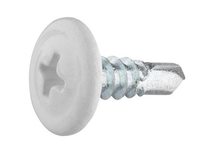 Grabber 166007 Montageskruv 4,2 x 13 VIT BORRSPETS 100-pack, Infästning