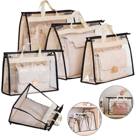 Gcroet Håndveskeoppbevaring, Håndveskeorganisator Støvdeksel Gjennomsiktig Støvtett Veskeoppbevaringspose