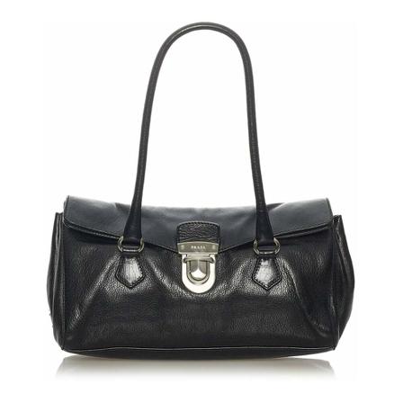 Prada Vintage, Pre-owned Shoulder Bags Zwart, Dames, Maat:ONE Size,leather