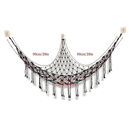 Boho Förvaringsnät för Gosedjur (Extra Stort) och Gosedjursnät eller Hängmatta för Små Gosedjur eller Plyschleksaker