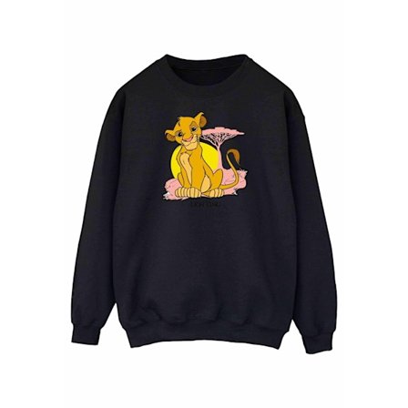 Disney Dam/Dam The Lion King Simba Pastell Sweatshirt M Svart