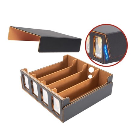 Æske med vindue til mindst 3000 MTG-kort - Sort/Brun