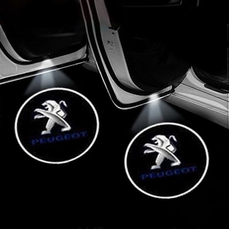 Velkomstlys til bil til Peugeot 106/107/108/206/207/208, LED-dørprojektor Bil dørlys Bildekorationstilbehør, A 2 stk