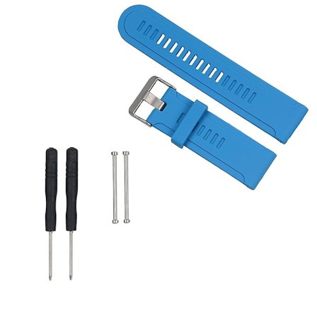Mjuk Silikonarmband för Garmin Fenix 3/Fenix 3 HR/Fenix 2 etc + Luggar Adaptrar + Verktyg (FMY)