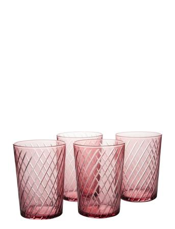 Ayoe High Home Tableware Glass Drinking Glass Lyserød Monday Sunday