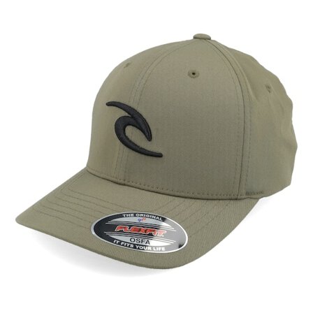 Rip Curl - Verde flexfit Cappellino - Tepan 2.0 Cap Olive Flexfit @ Hatstore