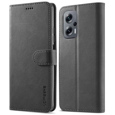 LC.Imeeke läder Xiaomi Redmi Note 11E / Xiaomi Poco M5 / Xiaomi Poco M4 5G / Xiaomi Redmi 10 Prime Plus 5G / Xiaomi Redmi 11 Prime 5G fodral - Svart