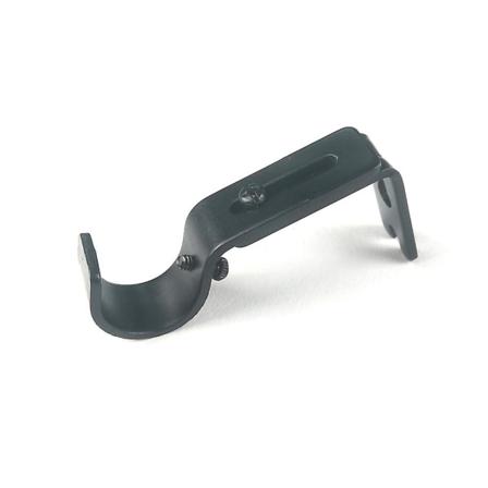 Curatin Pole Braketter, Justerbare Gardinstangbraketter, Enkelt Heavy Duty Veggbrakett, Svart Metall Gardinbrakett Holder Med Skruer For (2stk, Bl