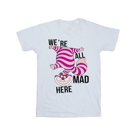 Disney Herr Alice In Wonderland All Mad Here T-Shirt L Vit