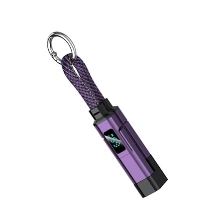 Bärbar Nyckelringsladdarkabel i Zinklegering med Digital Skärm för Telefon