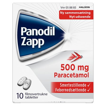 Panodil Zapp 500 mg - 10 stk, Medicin & Pleje, Håndkøbsmedicin, Smerter