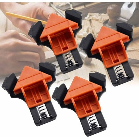 4 stk vinkelklemme Klemme rett vinkel Justerbar nøyaktig vinkel 90° vinkelklemmer