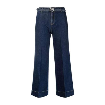Pinko, Wide Jeans Blauw, Dames, Maat:W27,stretch