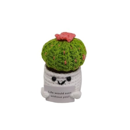 Mini stickad växtdocka Rolig positiv potatis E E