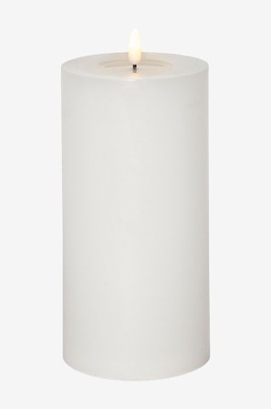 Star Trading - Blockljus Flamme Flow Big 22,5 cm - Vit - Ljus - Från Homeroom