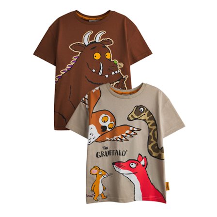 The Gruffalo Boys Karaktärer Kortärmad T-shirt (2-pack)