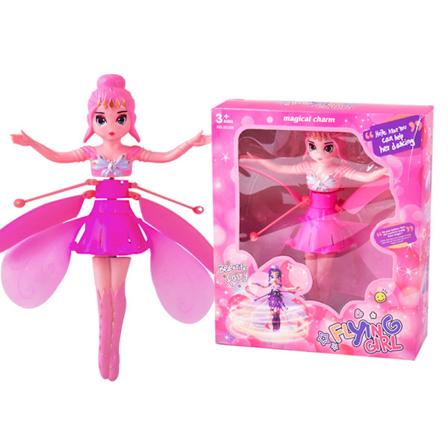 Crystal Flyers Pastel Kawaii Dukke Magisk Flygende Leke med Lys