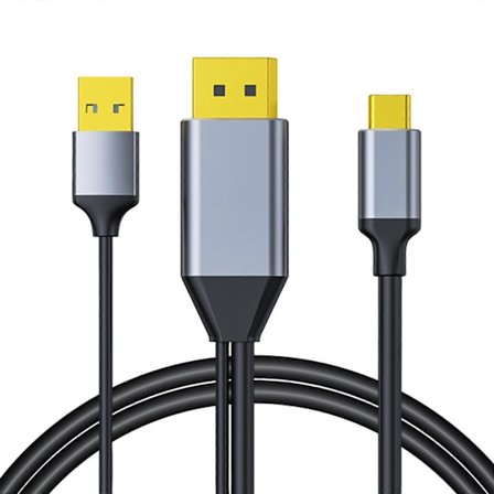 DisplayPort till USB C Adapter 4K@60Hz Touch-aktiverade Omvandlare För Bärbara Skärmar Laptop Tablet Tillbehör