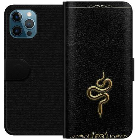 Apple Iphone 12 Pro Max Plånboksfodral Guld Orm