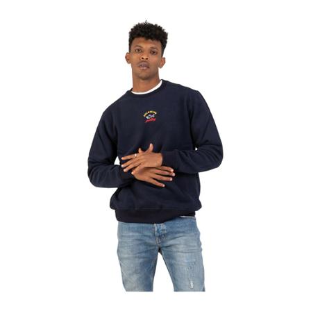 Paul & Shark, Logo-Print Sweatshirt Niebieski, Mężczyzna, Rozmiar: XL