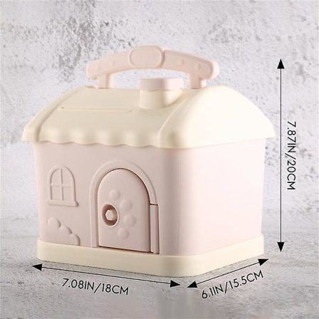 Spargris med 3D-klistermärke Kawaii Bank Vuxna Sparbössa För Mynt Sedlar Födelsedagspresent, 1