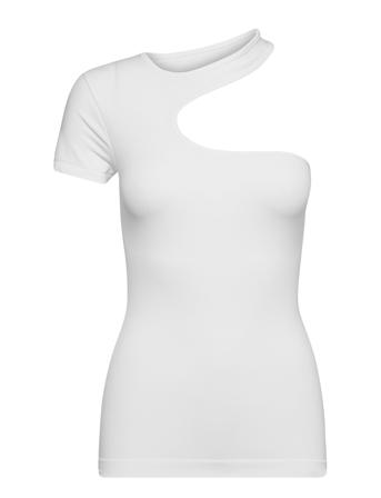 Cutout T.seamless Je Blouses Short-sleeved Vit Helmut Lang
