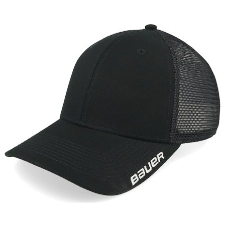 Bauer - Black trucker Czapka Z Daszkiem - Team Mesh Black Trucker @ Hatstore