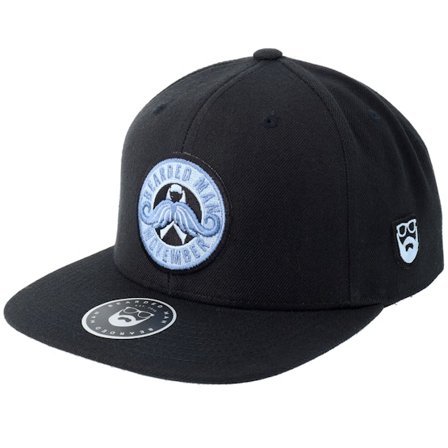 Bearded Man - Svart snapback Caps - Movember 2025 Black/Black Snapback @ Hatstore