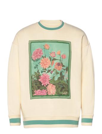 D2. Dahlia Print C-Neck Sweat Cream GANT
