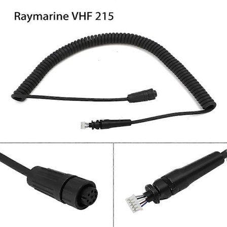 Garmin VHF 200 / Raymarine VHF 215 Radio Mikrofon Ledningsnet Ledning Kabel Spiral Udskiftningstilbehør