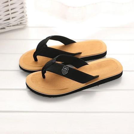 1Pari Miesten Kesä Flip Flops Ranta Flat Slides Anti-Slip Sisä-Ulkokäyttöön Casual Tofflor 40-45 Kevyt Paino Rantavaatteet Camel 40