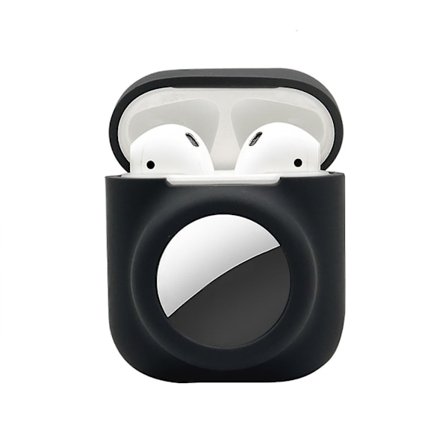 2 i 1 cover kompatibelt med Airpod 1&2 och AirTag , mjukt cover för Airpod 1&2 och AirTag