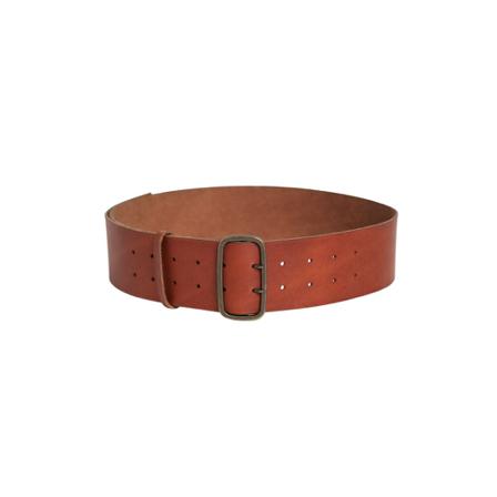 Forte Forte, High belt with washed calfskin buckle Brązowy, Kobieta, Rozmiar: ONE Size