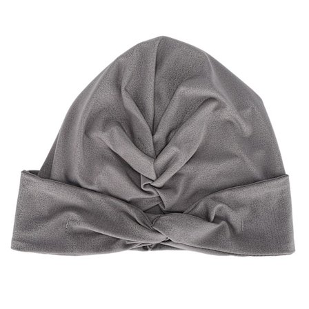 Kvinde Mode Turban Hovedtørklæde Stretch Fast Chemo Wrap Muslimsk Hat Religiøs ArtikelGrå