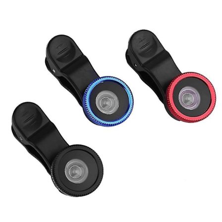 180 Graders Fisheye Macro 2 i 1 Linse Magnetisk Montering