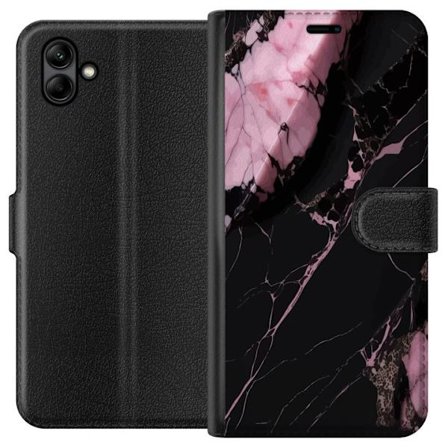 Kompatibelt Plånboksfodral till Samsung Galaxy A05 Svart rosa marmor