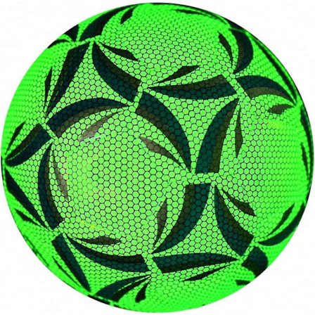 Selvlysende fotball størrelse 5, en selvlysende ball for nattspill og trening, grønn 5