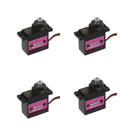 4 stk. MG90s Micro Metal Gear 9g Servo til RC Fly Helikopter Bil 360