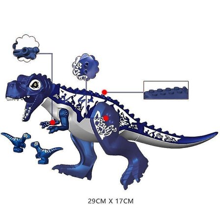 36 Style Big Jurassic Dinosaur World Spinosaurus Ankylosaurus Dino Building Block Moc Model Diy Bricks Educational Toys Gift