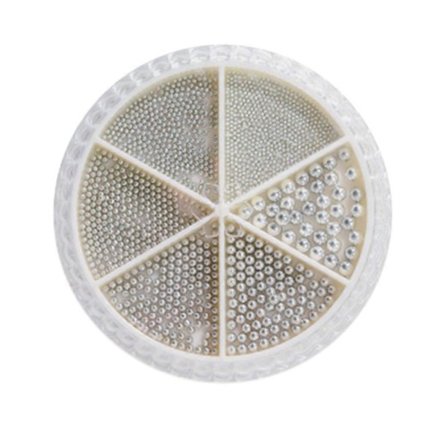 Nagelstorlek Boll Nageldekoration - Silvermakeup