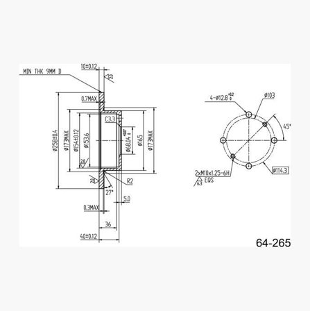 Bromsskiva - Biltema